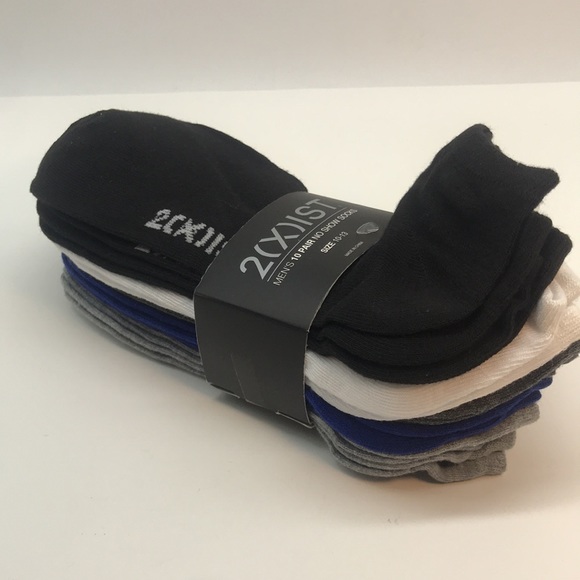 2(X)IST MENŚ 10 PAIR NO SHOW SOCKS SIZE 10-13 - Picture 6 of 6